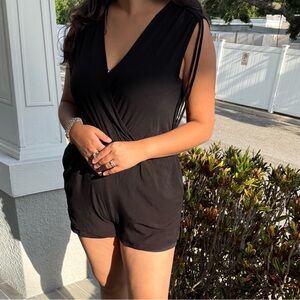Black Sleeveless Romper